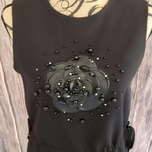 NWT Mignon Doo Sleeveless Top Beading Detail - Picture 11 of 12